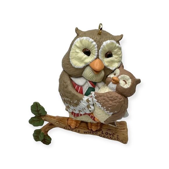 Hallmark 1994 Grandpa Owl Keepsake Ornament with box QX561-X - Picture 1 of 10